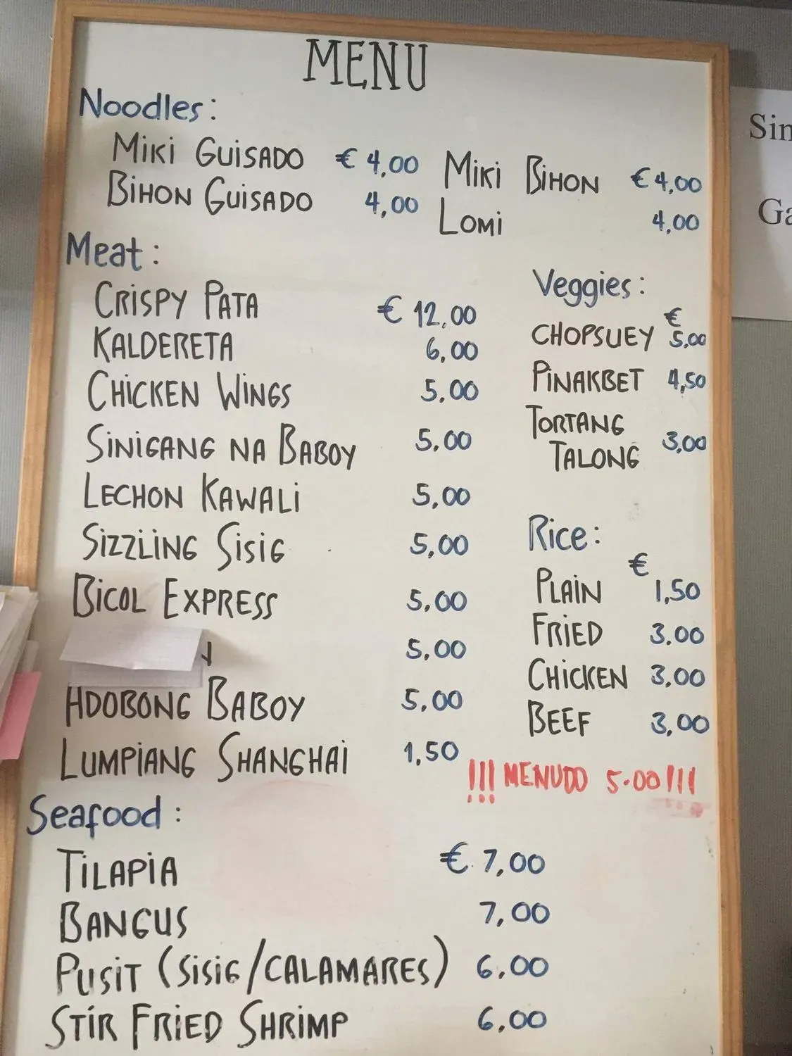 Menu 1