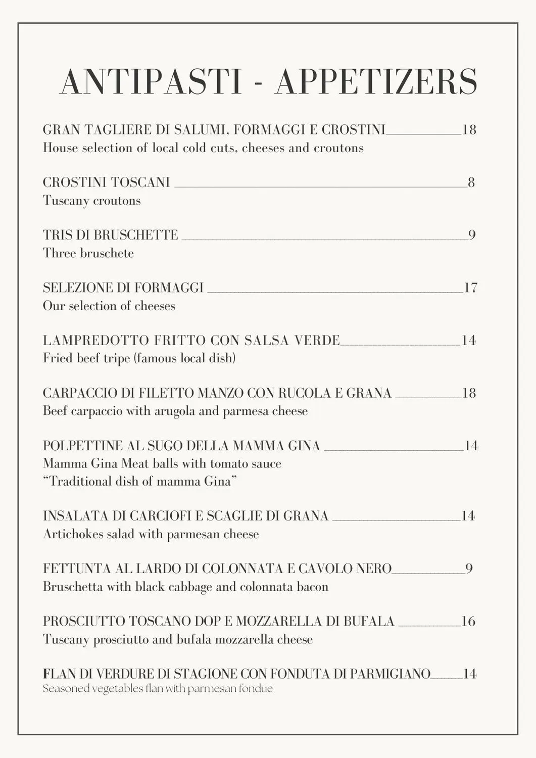 Menu 1