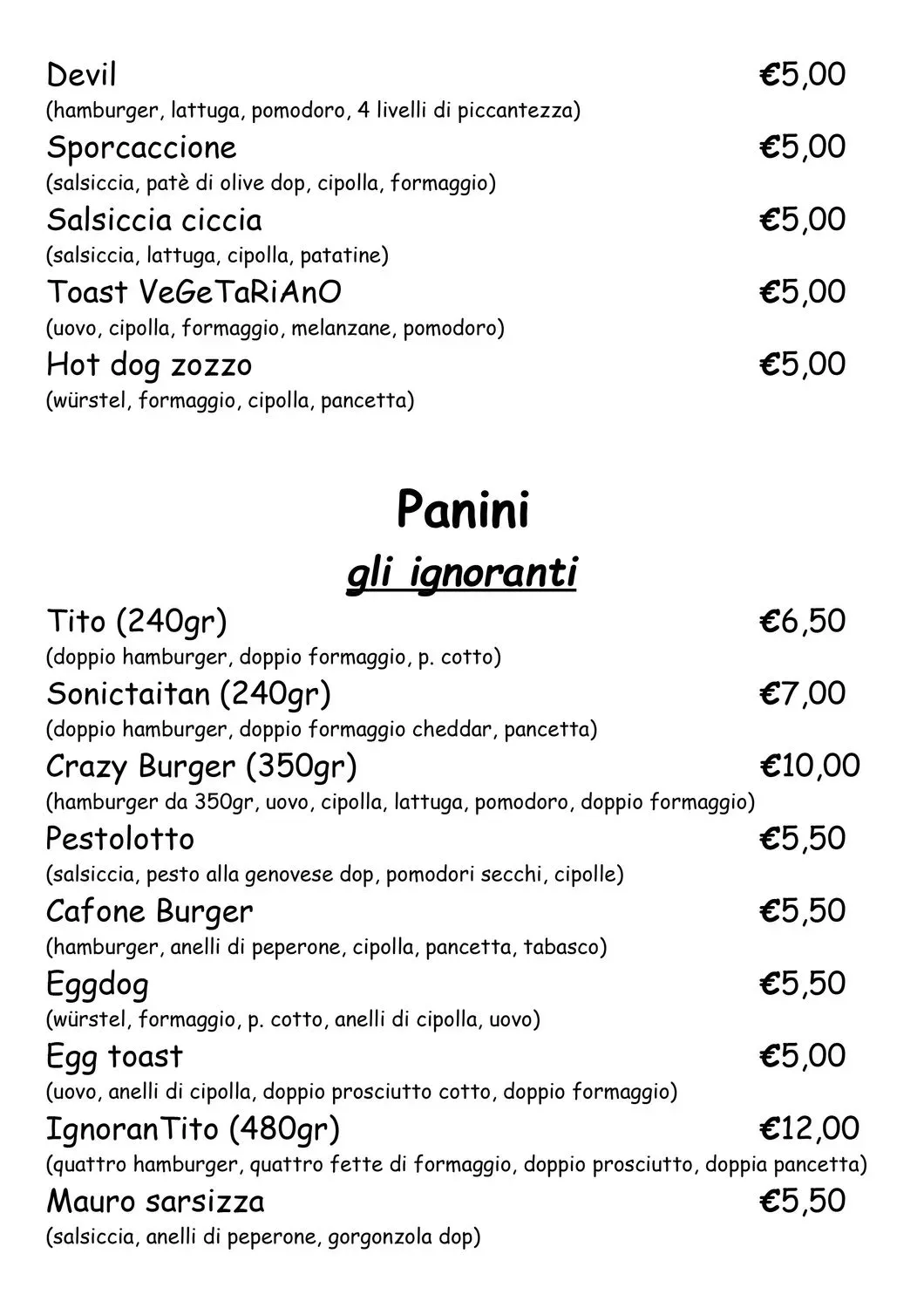 Menu 1