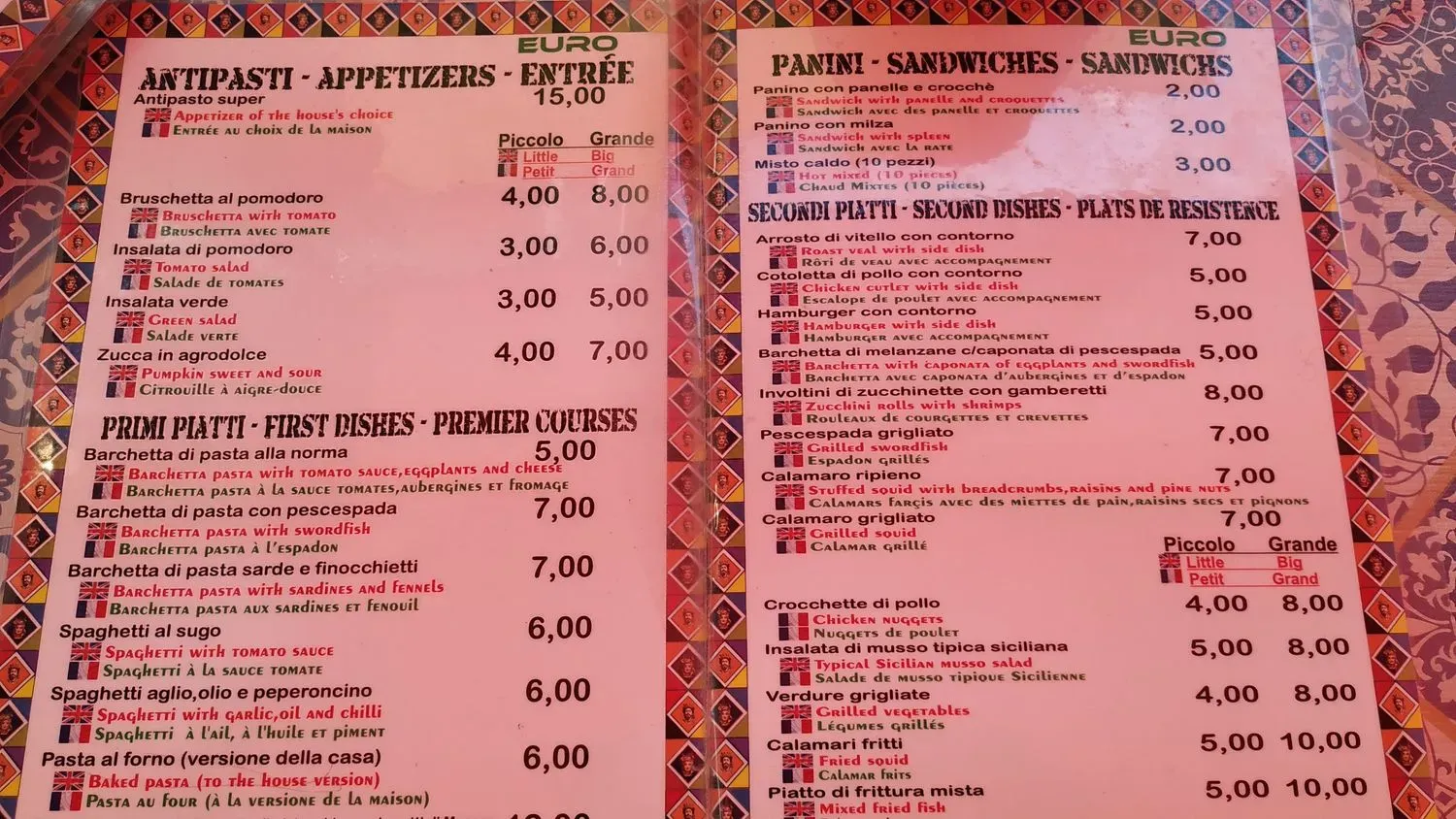 Menu 2