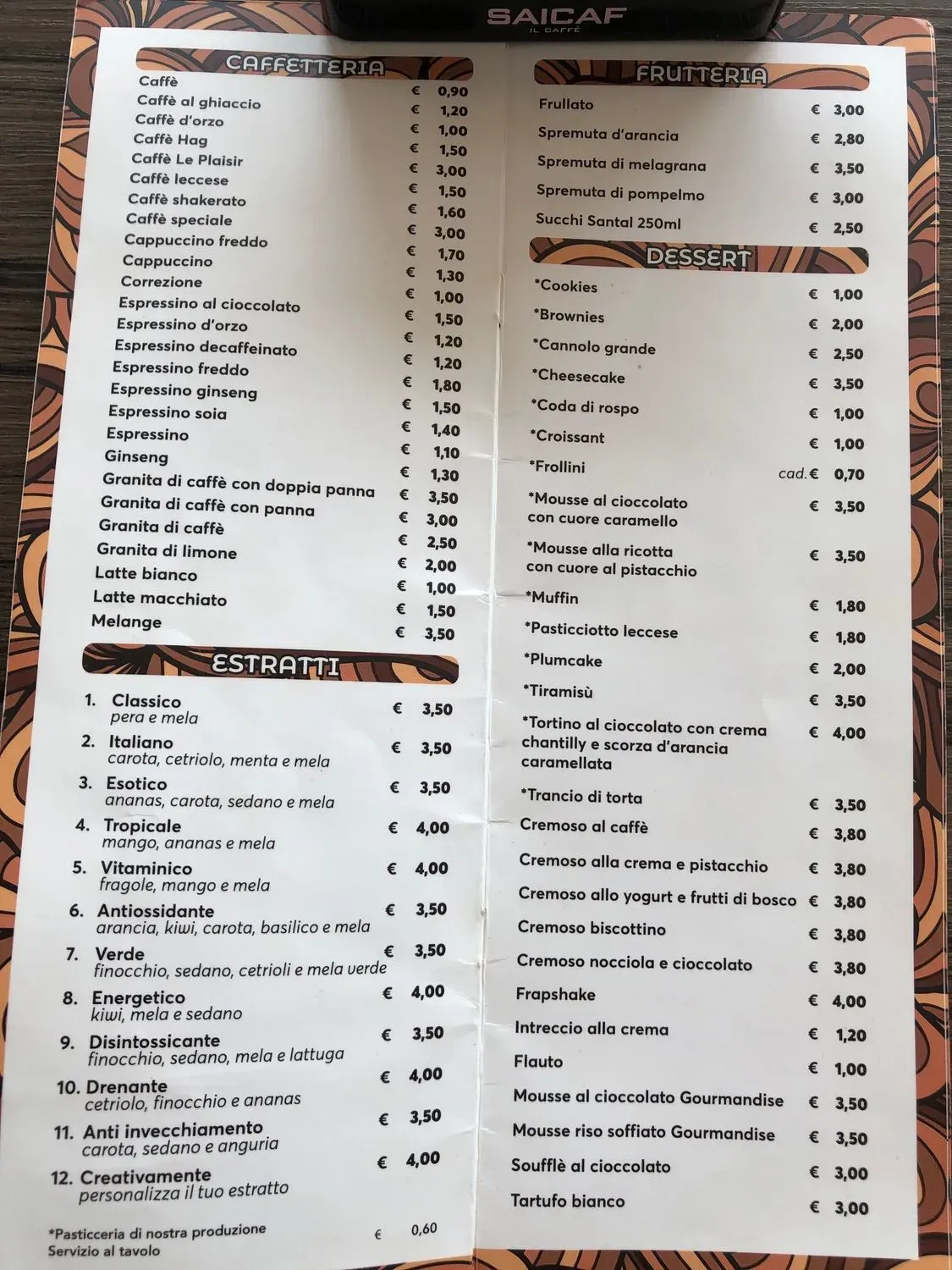 Menu 1