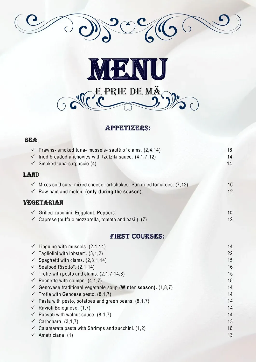 Menu 1