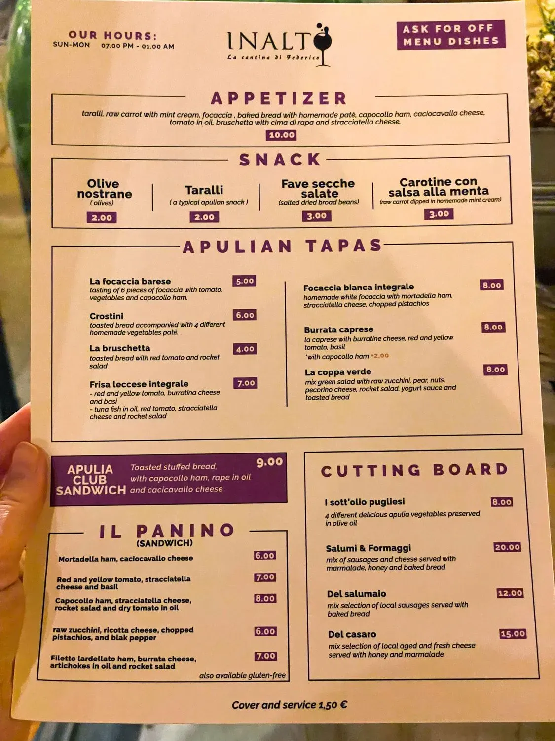 Menu 1