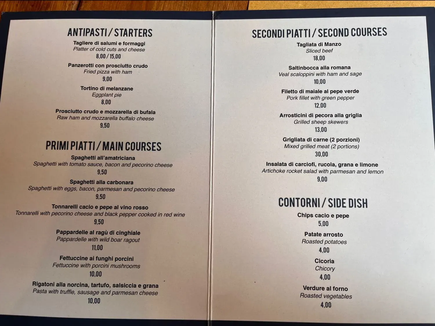 Menu 1