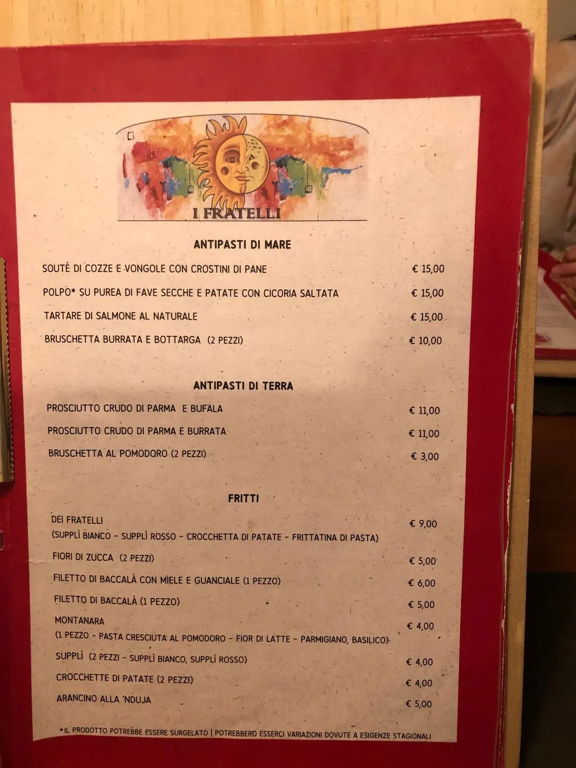 Menu 1