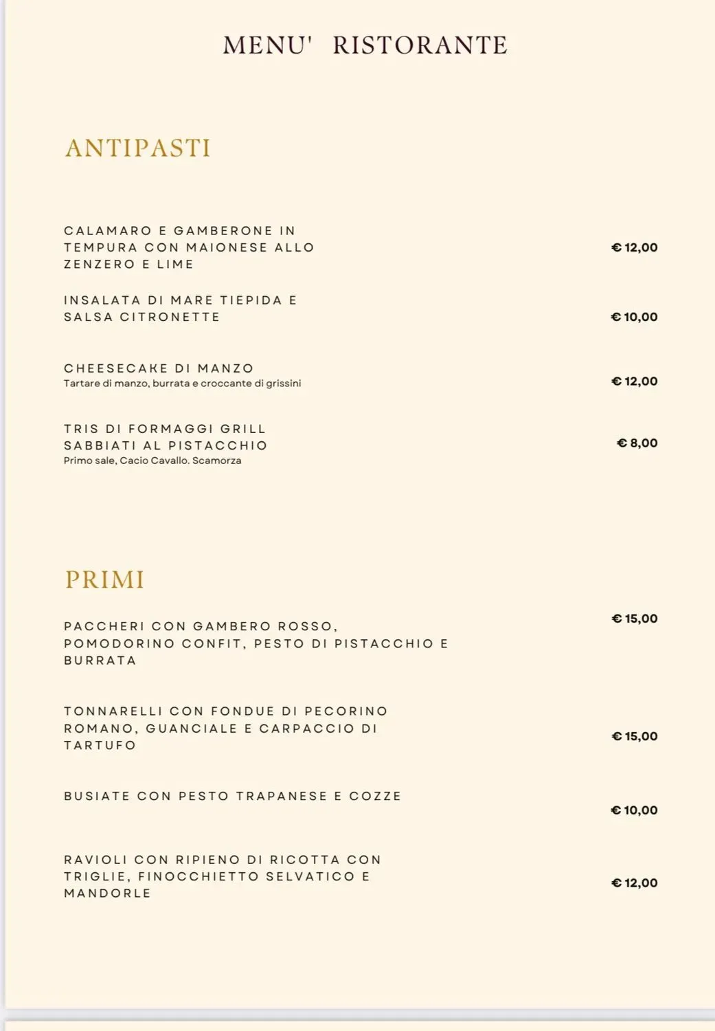 Menu 1