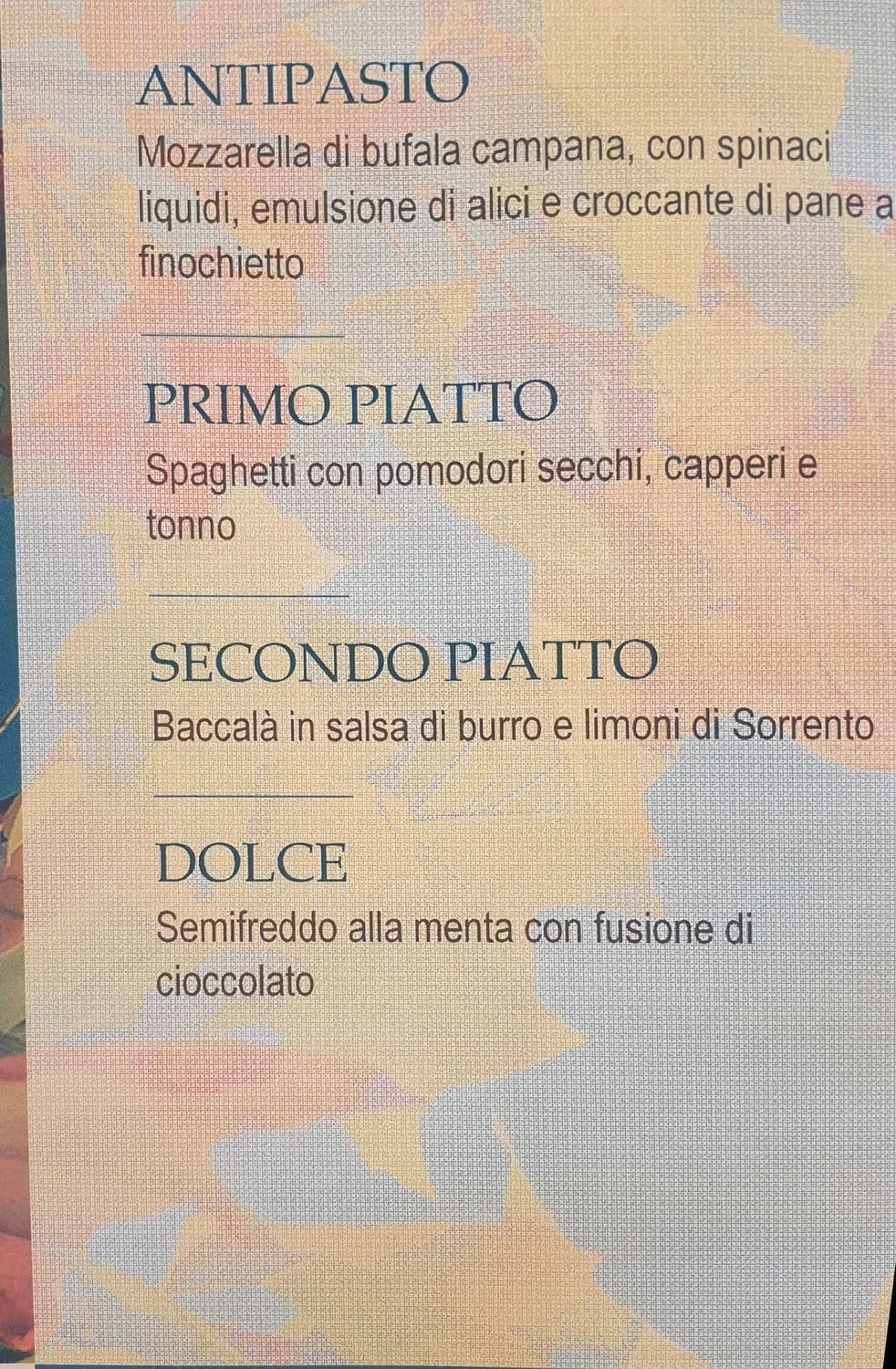 Menu 1