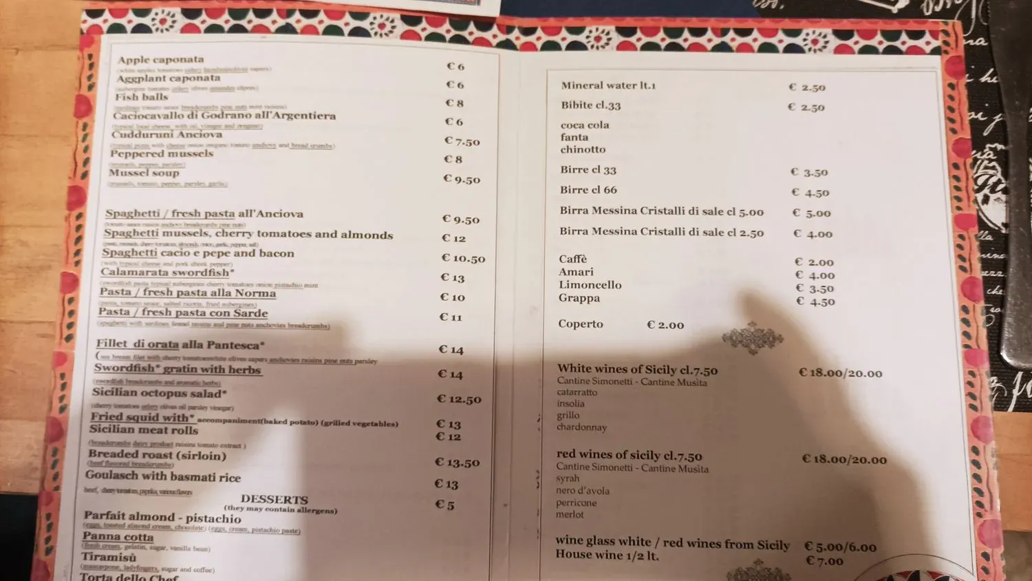 Menu 1