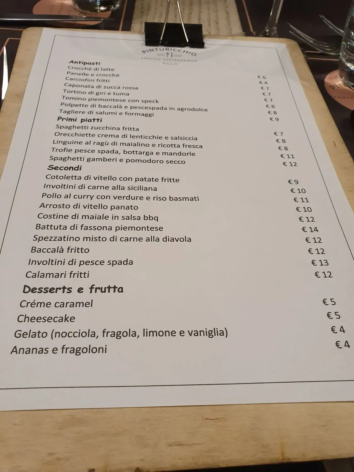 Menu 1