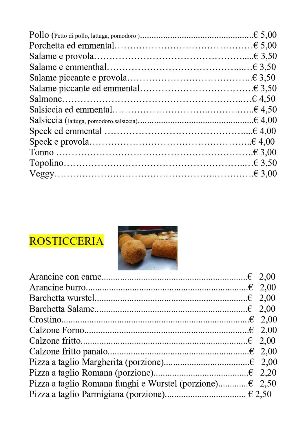 Menu 1