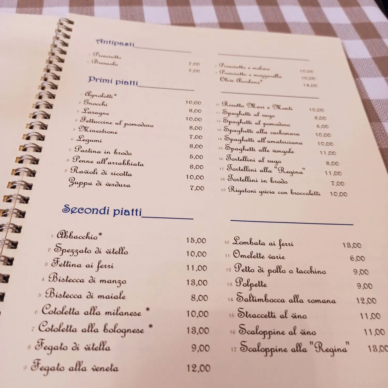 Menu 1