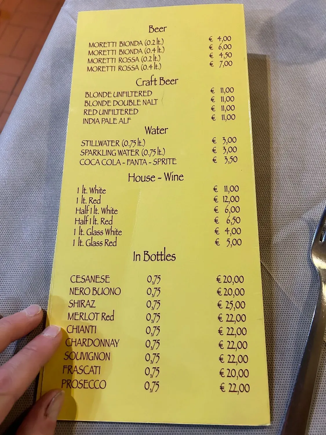 Menu 1