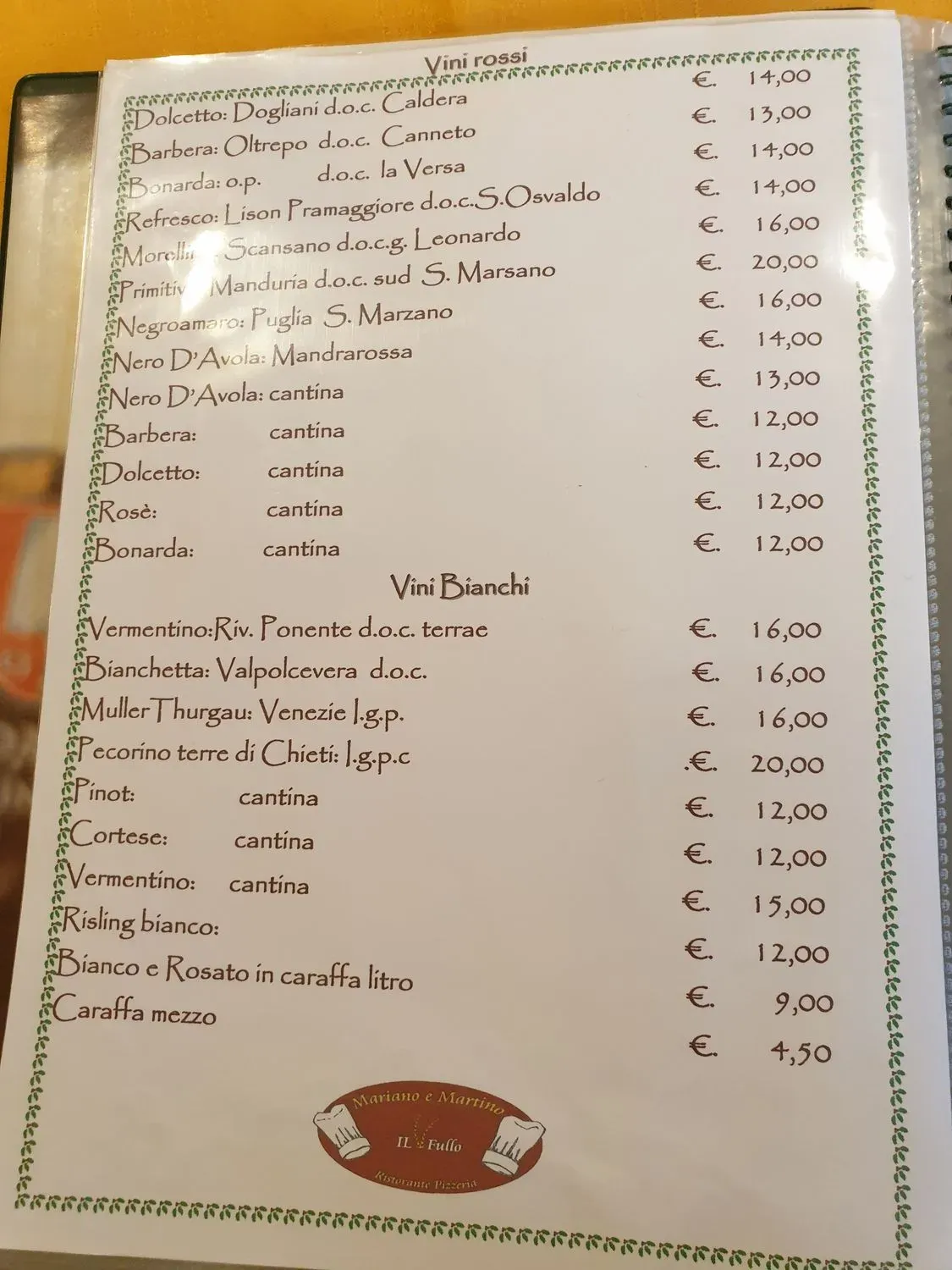 Menu 1