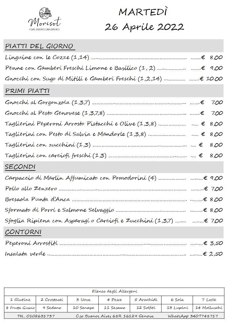 Menu 1