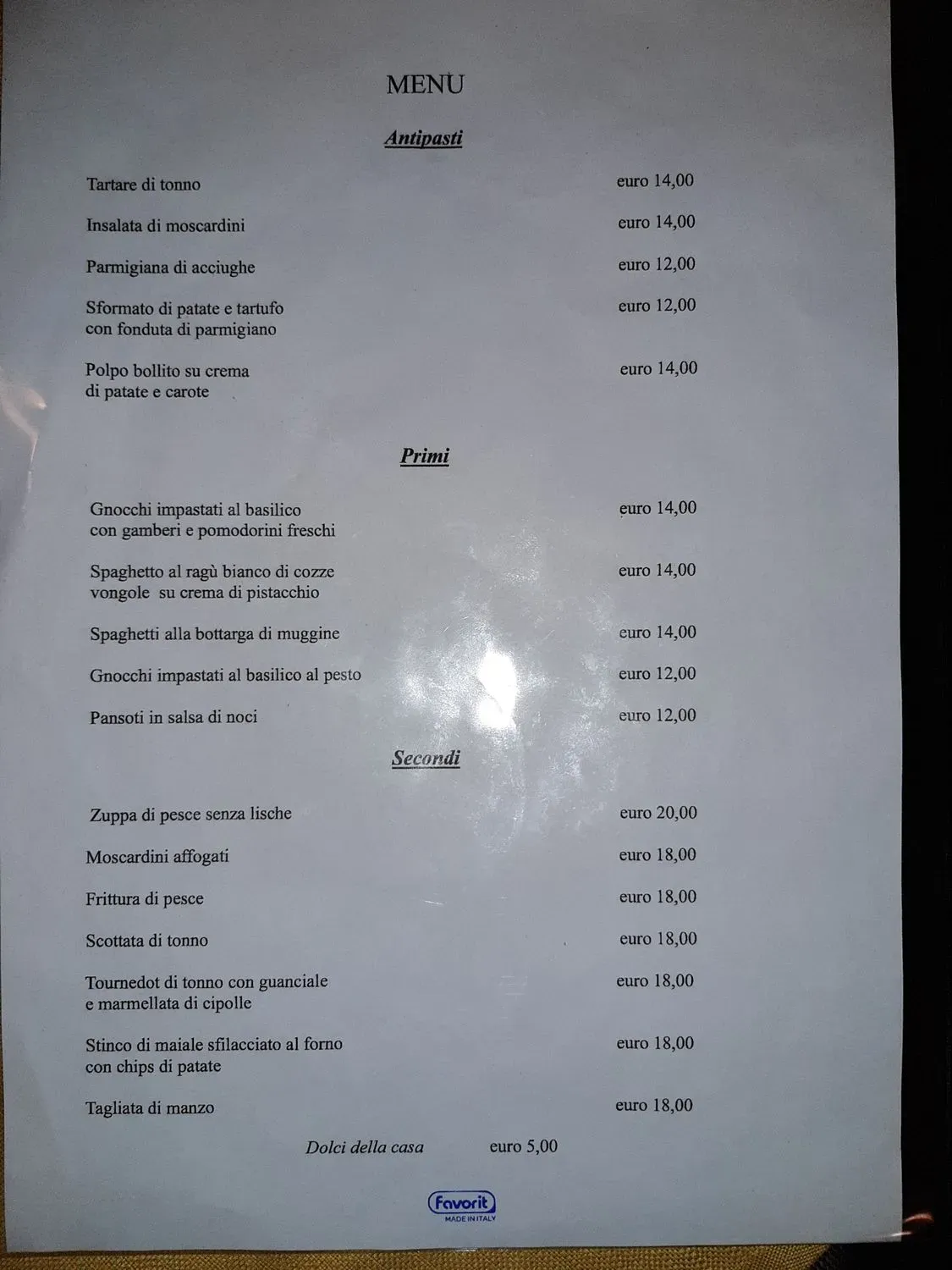 Menu 1