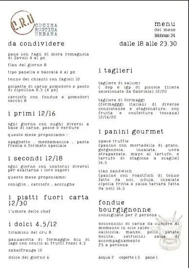 Menu 1