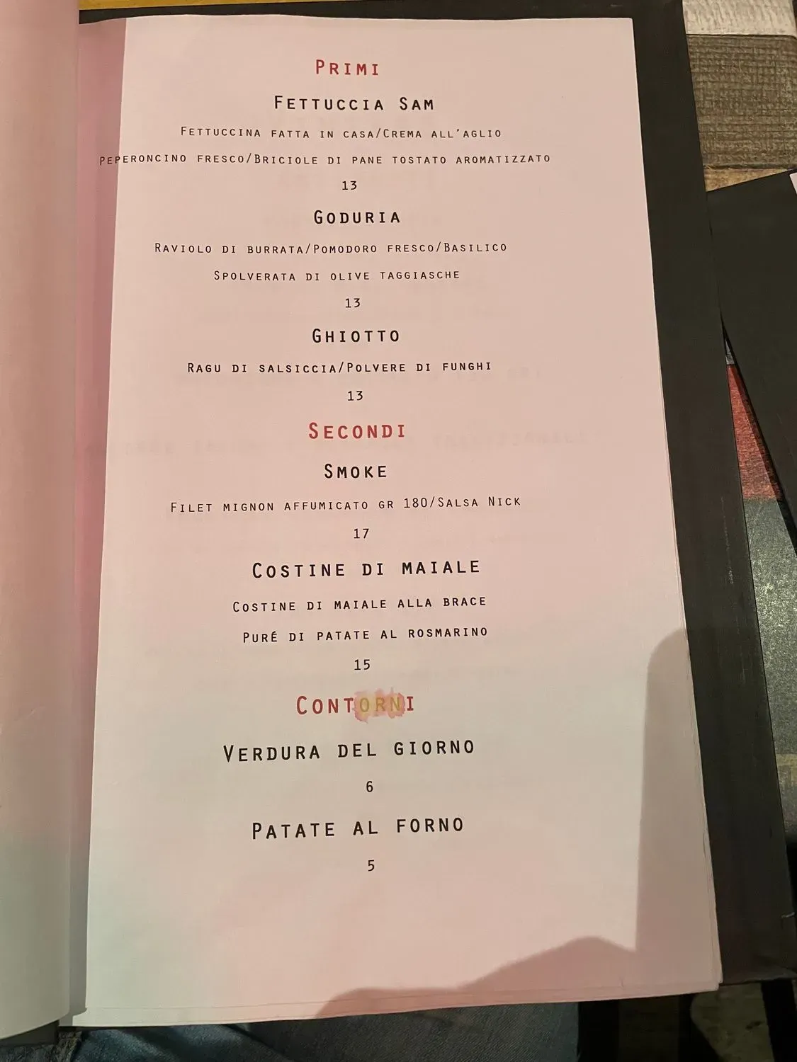 Menu 1