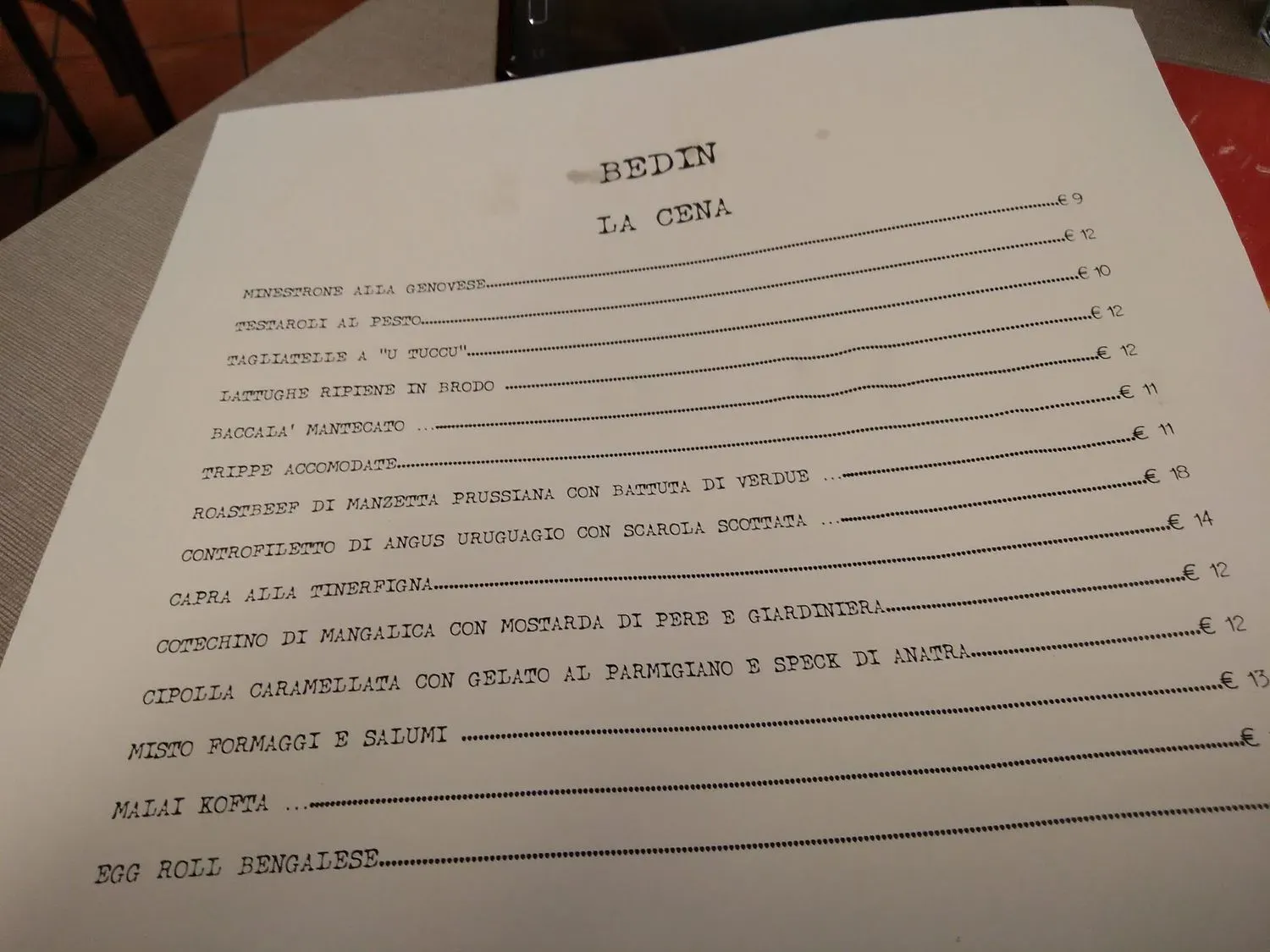 Menu 1