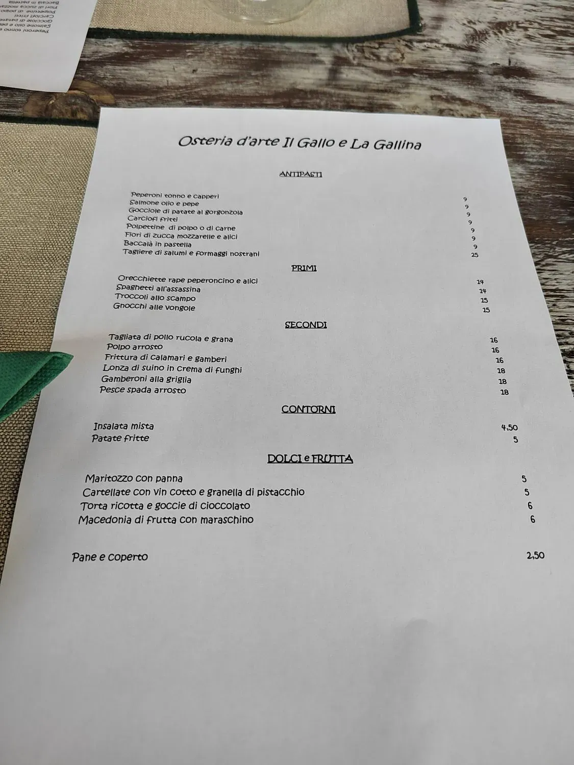 Menu 1