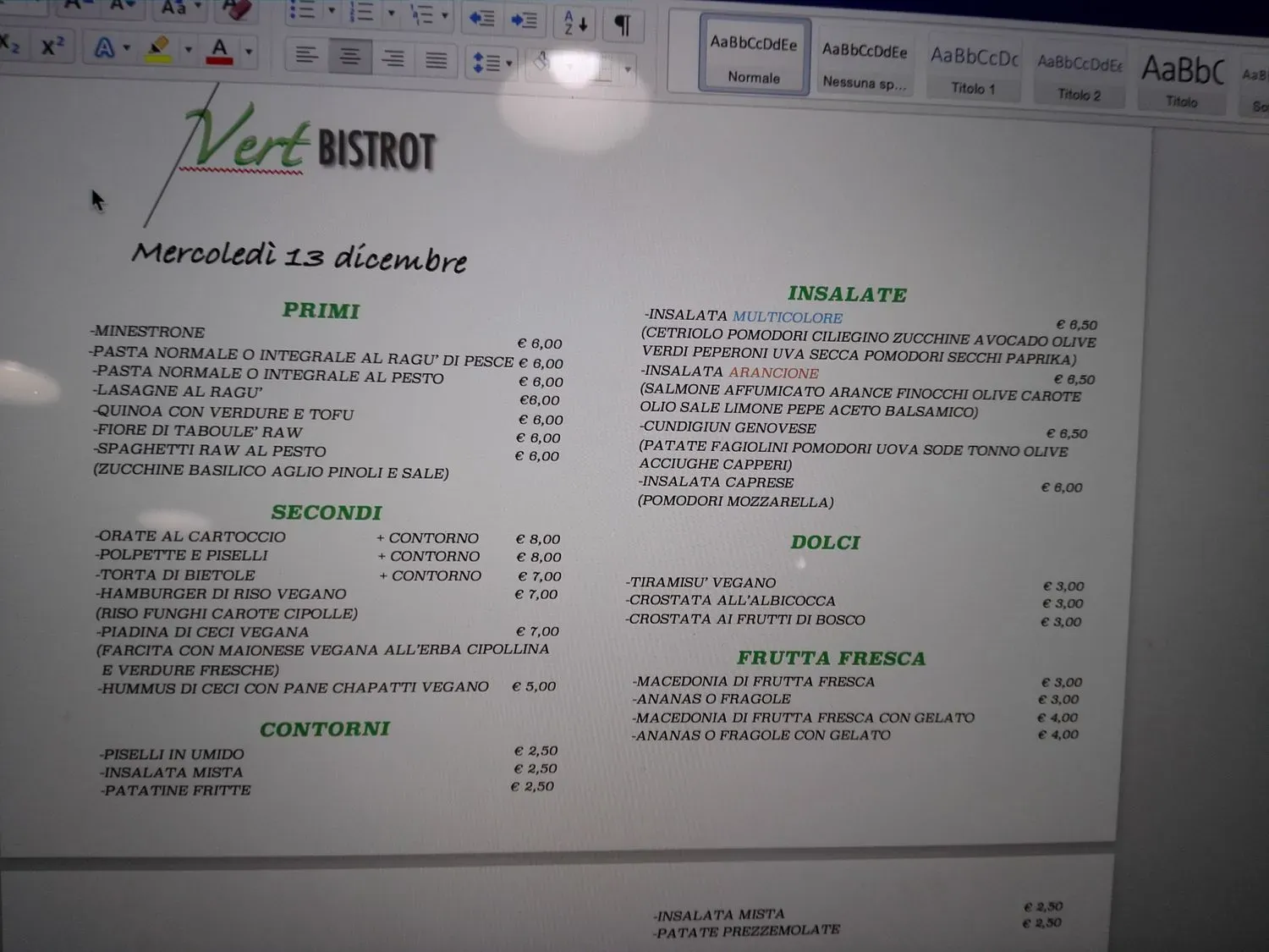 Menu 3