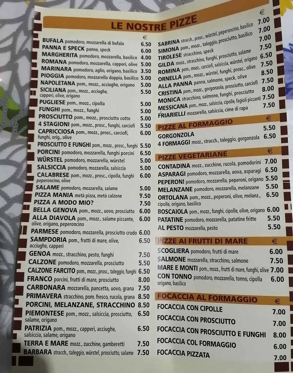 Menu 1