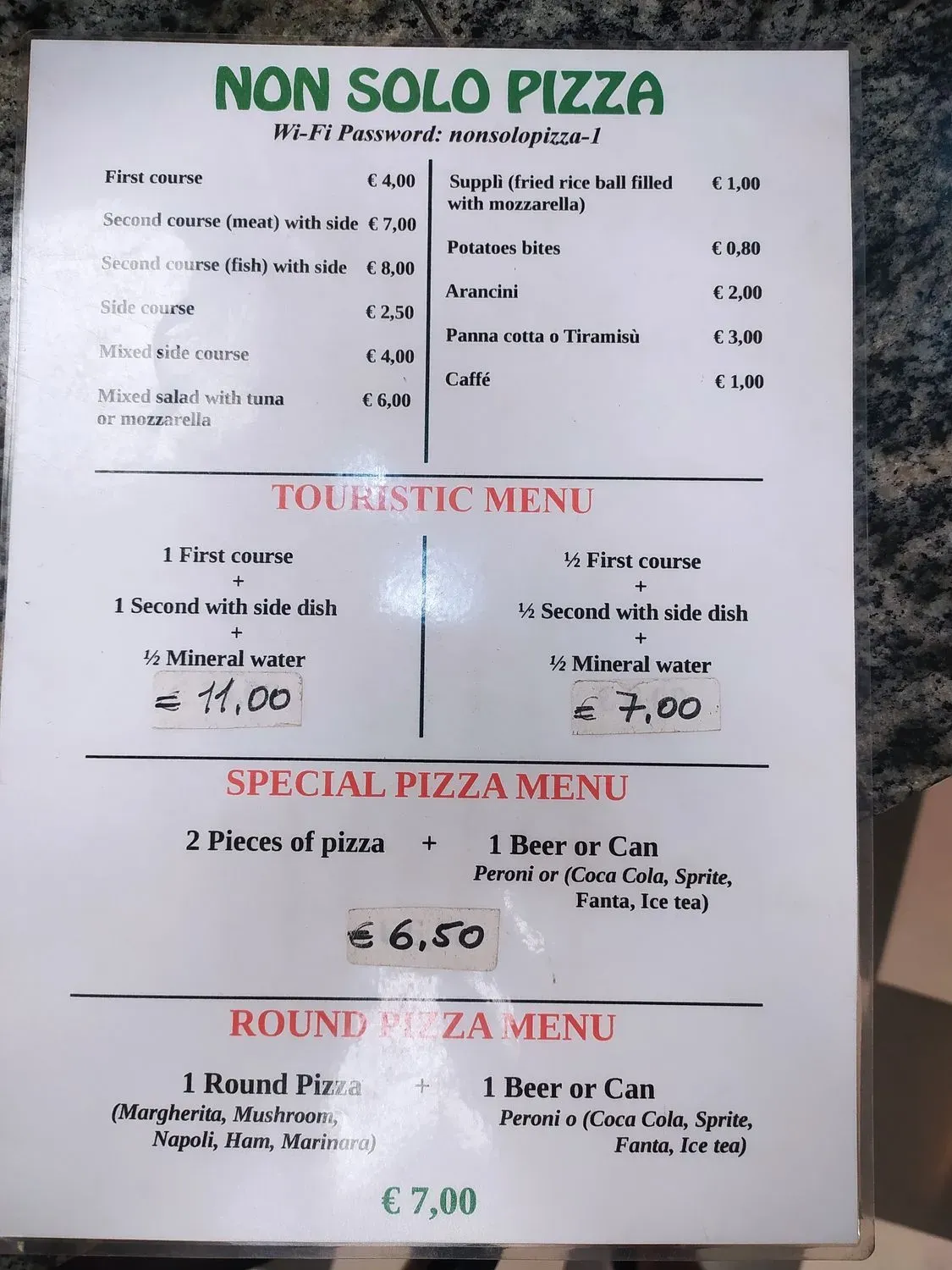 Menu 1