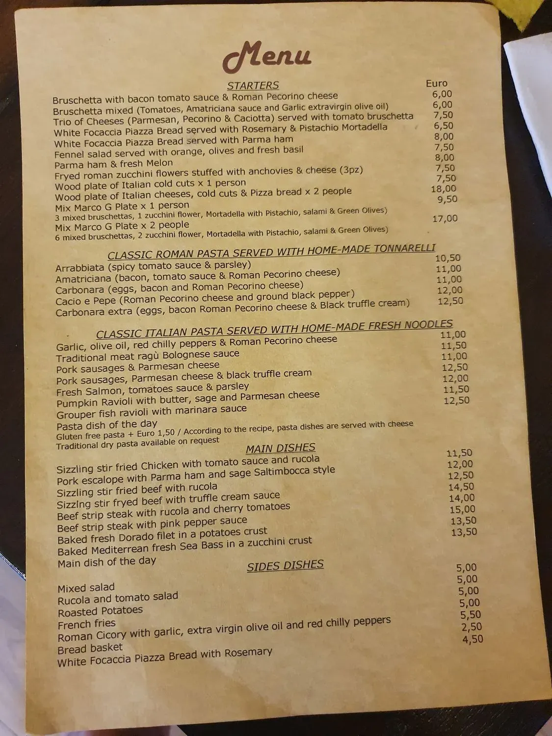 Menu 1