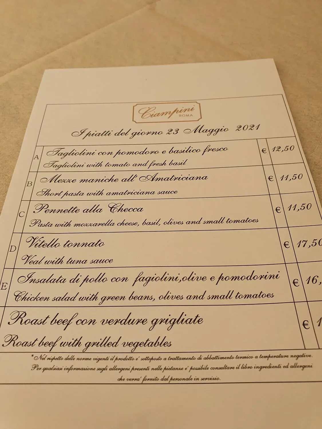 Menu 1