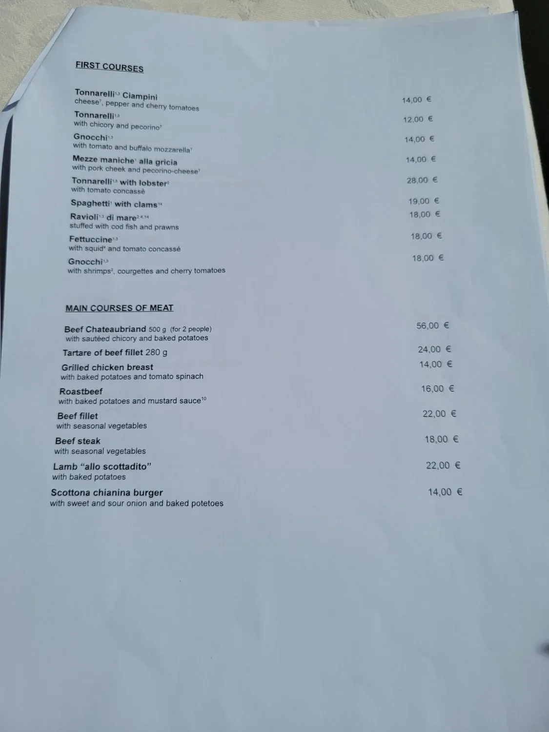 Menu 1