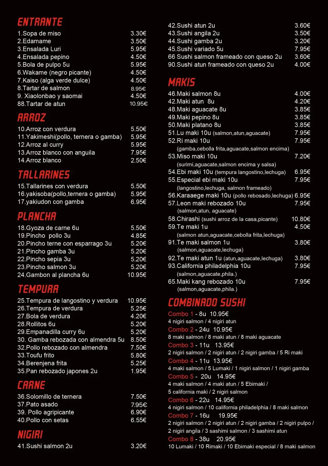 Menu 1