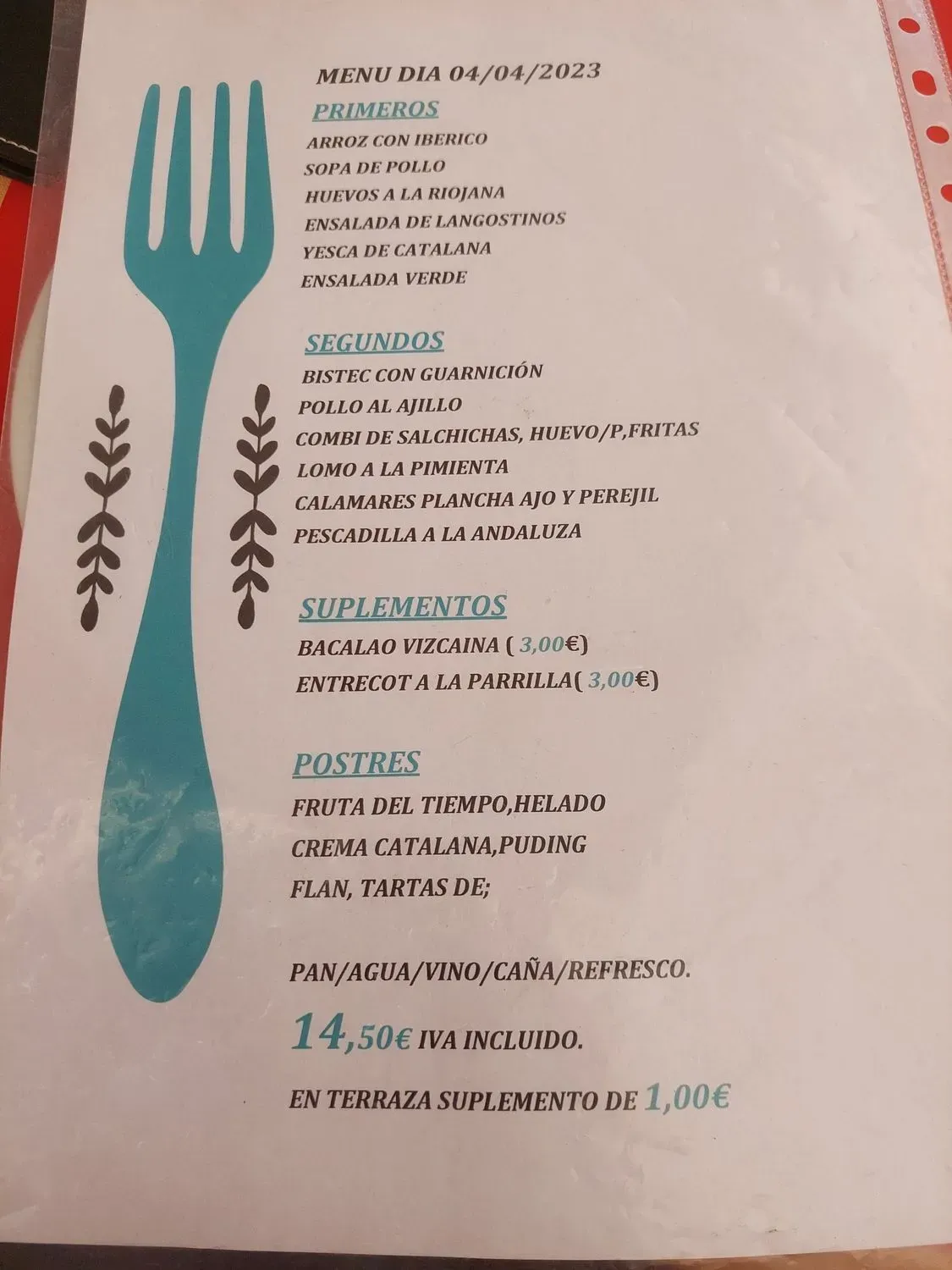 Menu 1