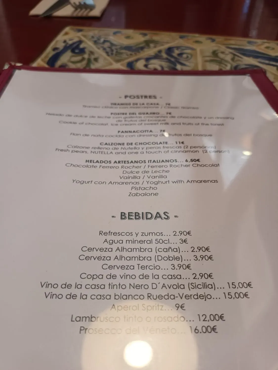 Menu 1