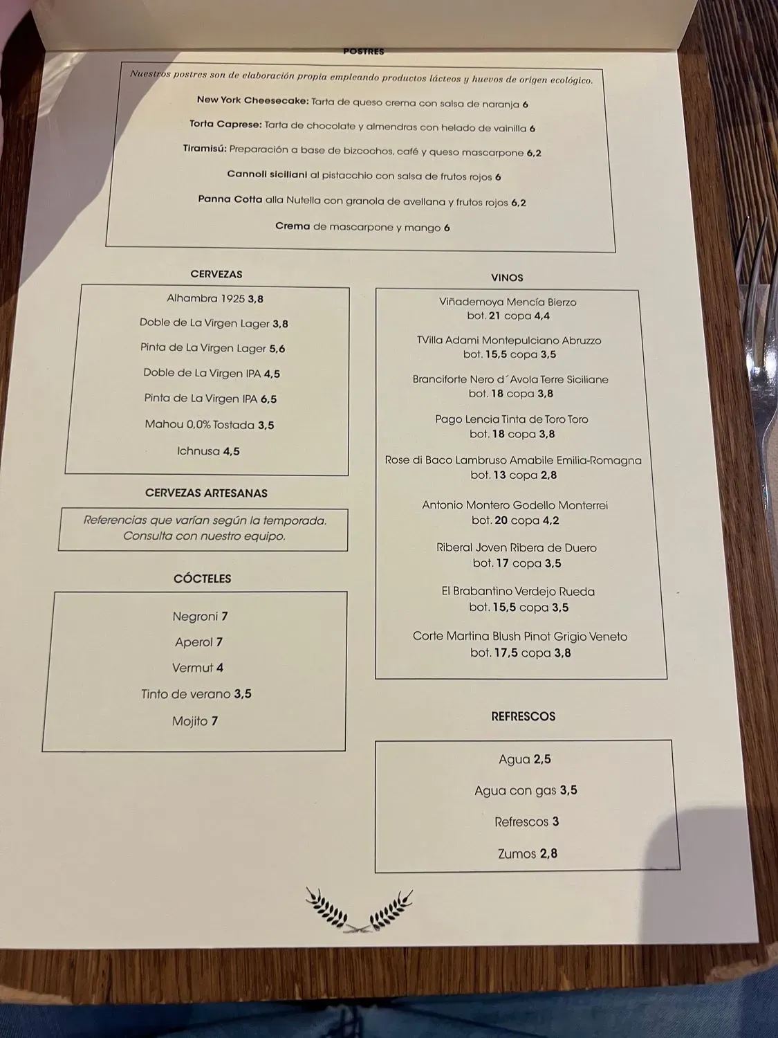 Menu 1