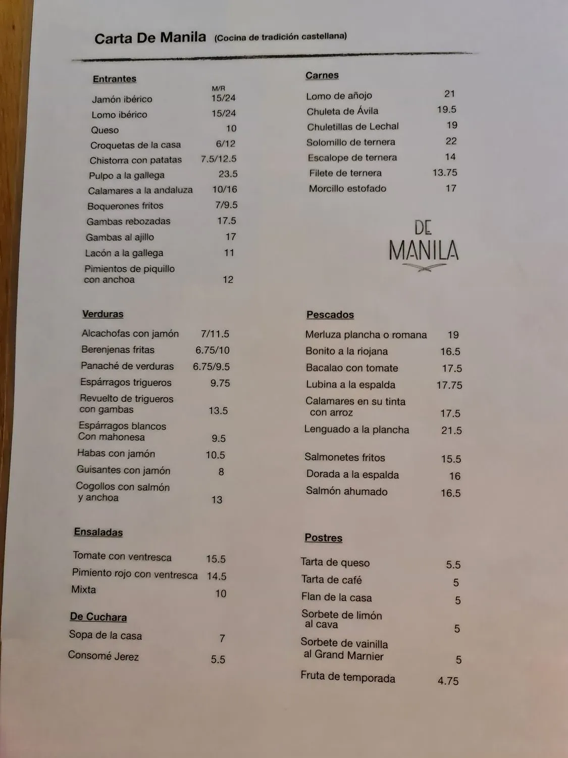 Menu 1