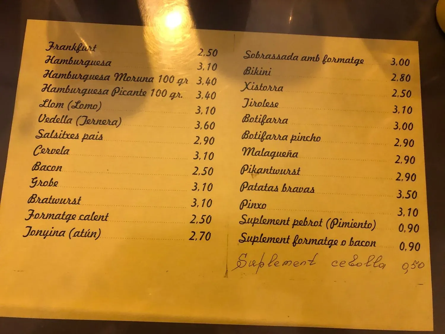 Menu 1