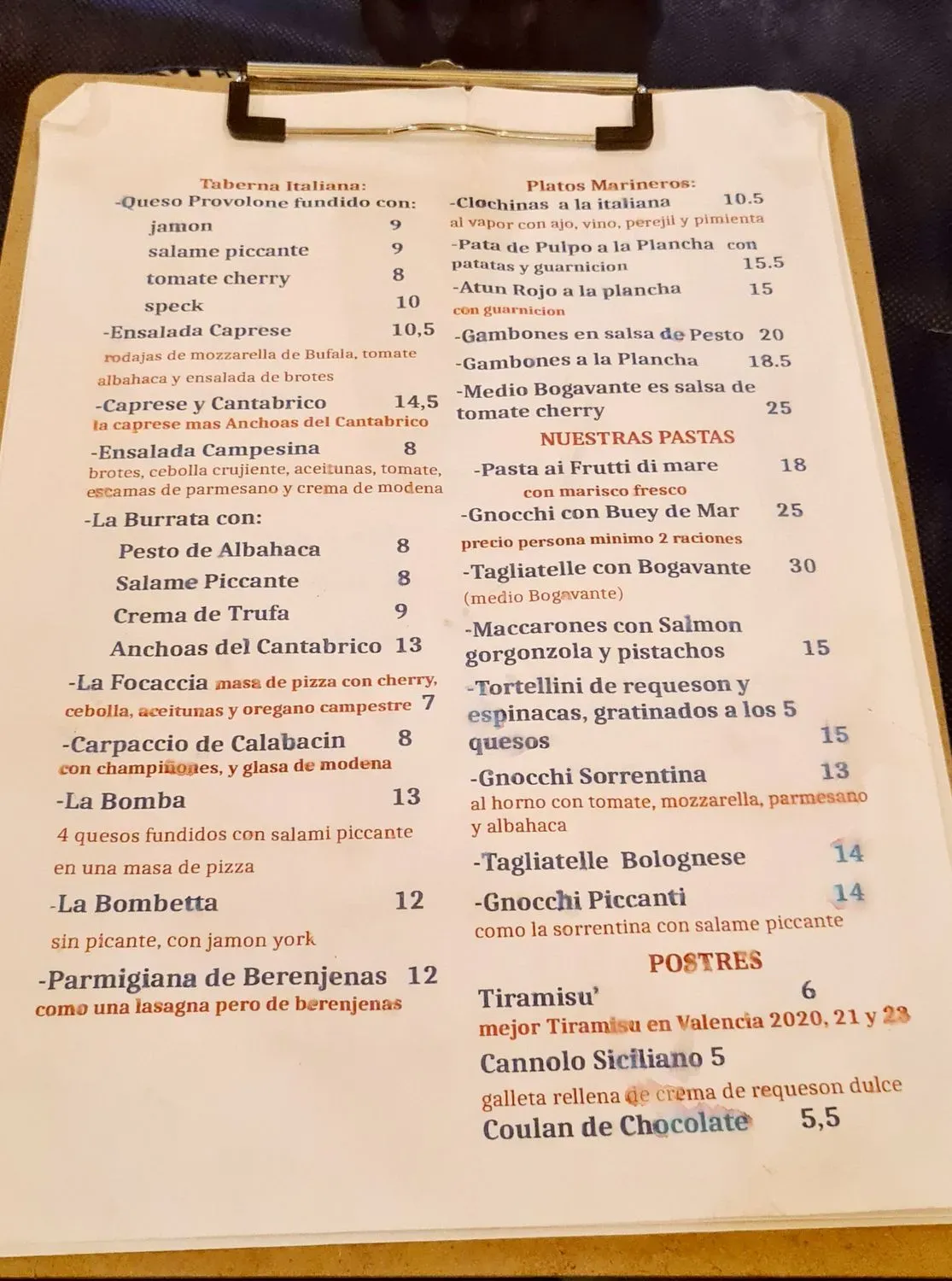 Menu 1