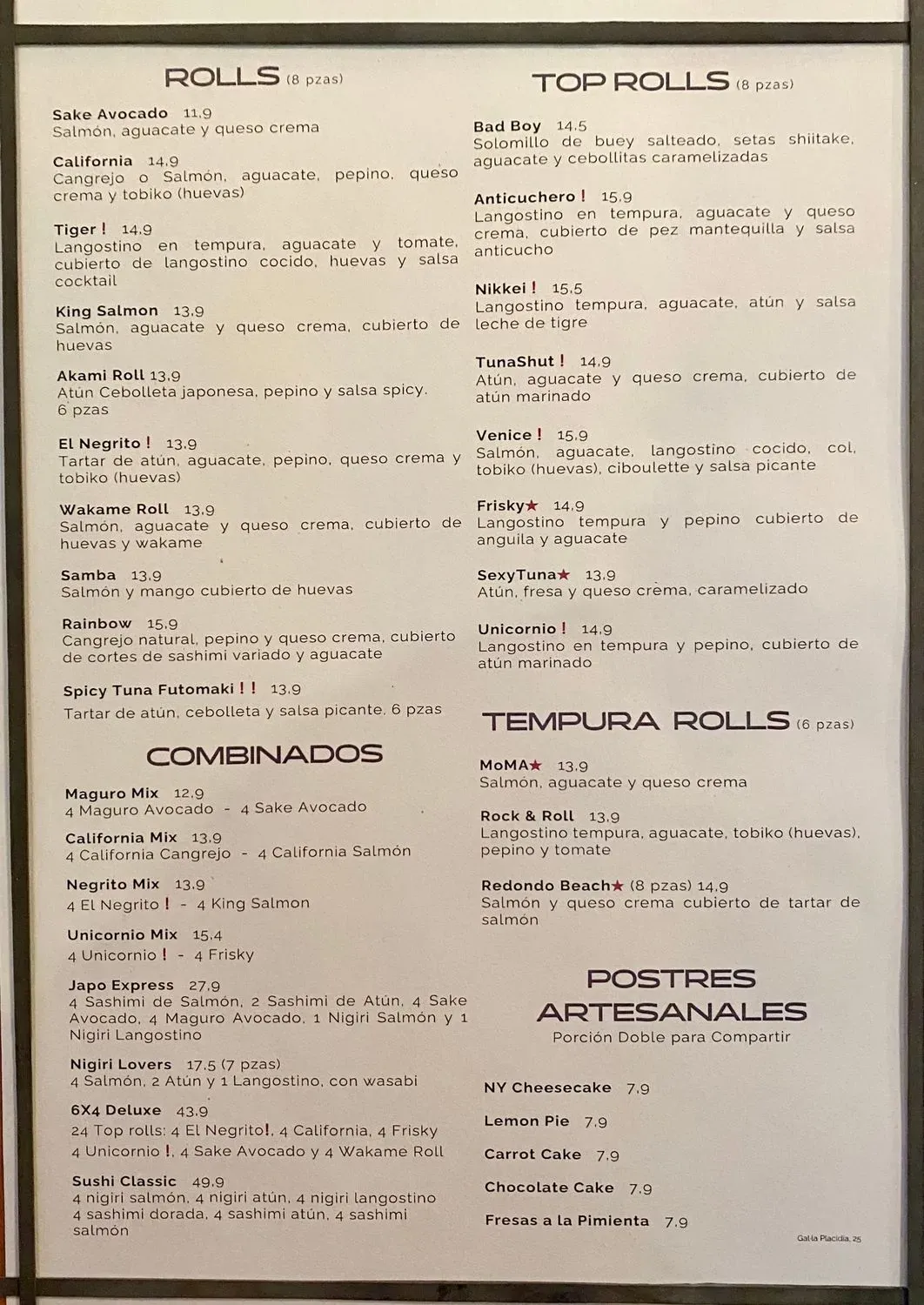 Menu 1