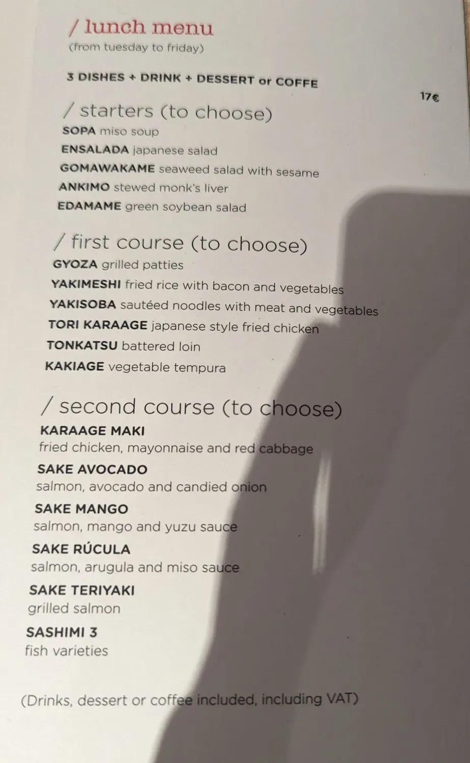 Menu 1