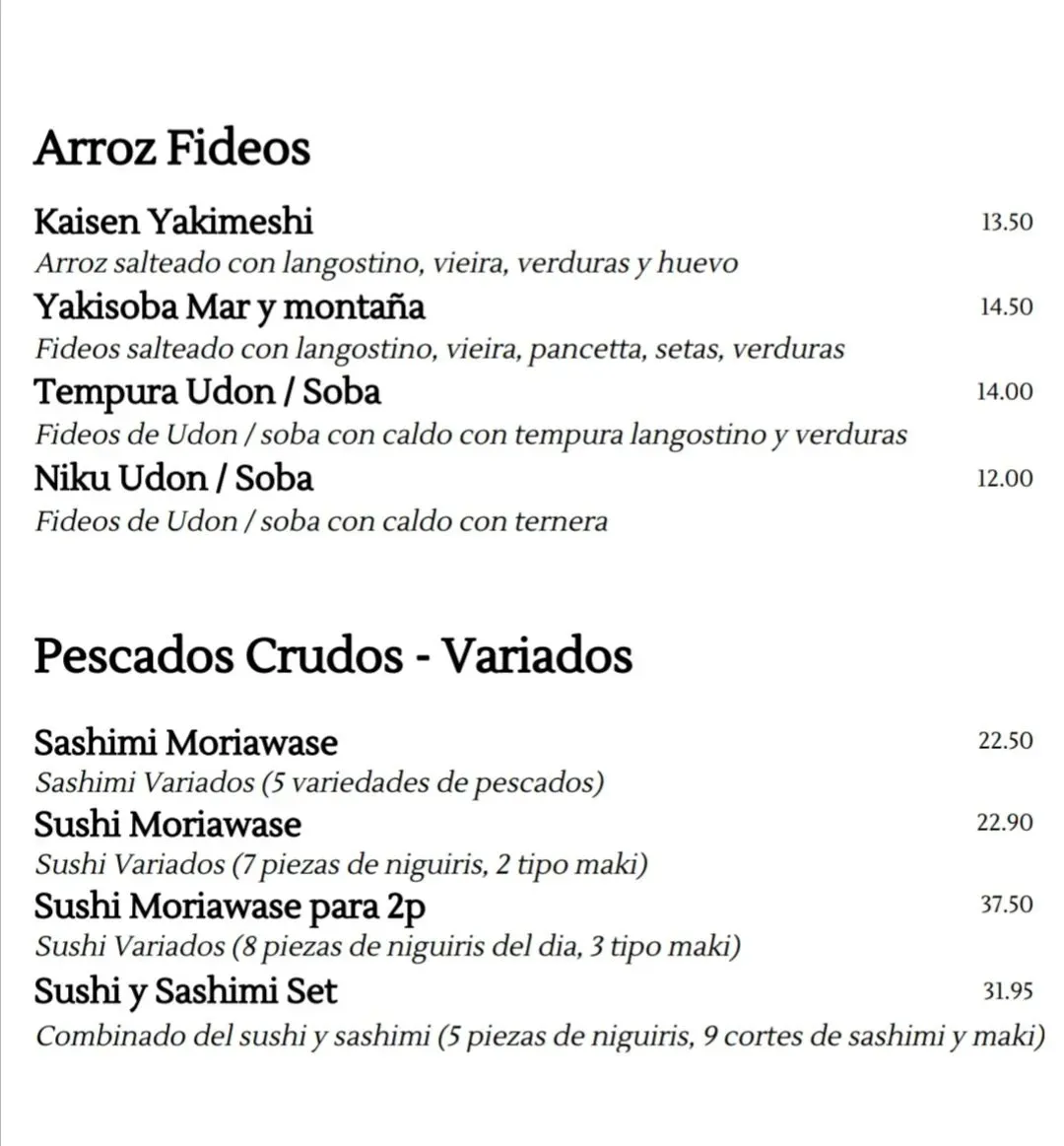 Menu 1