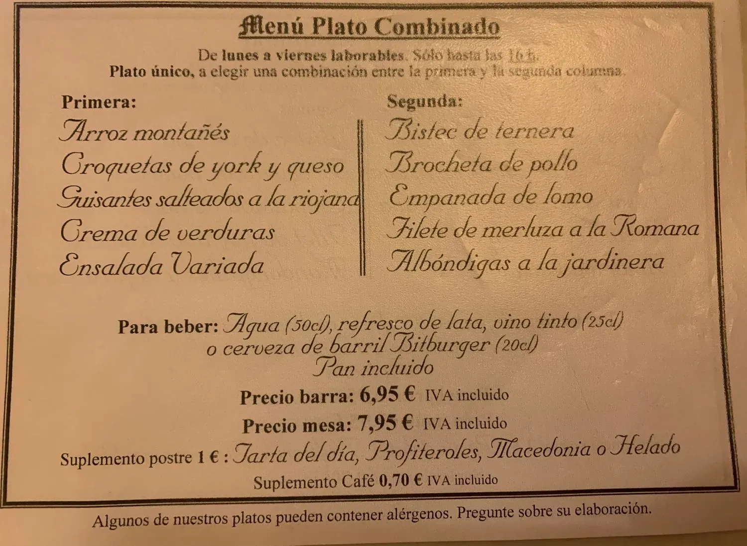 Menu 1