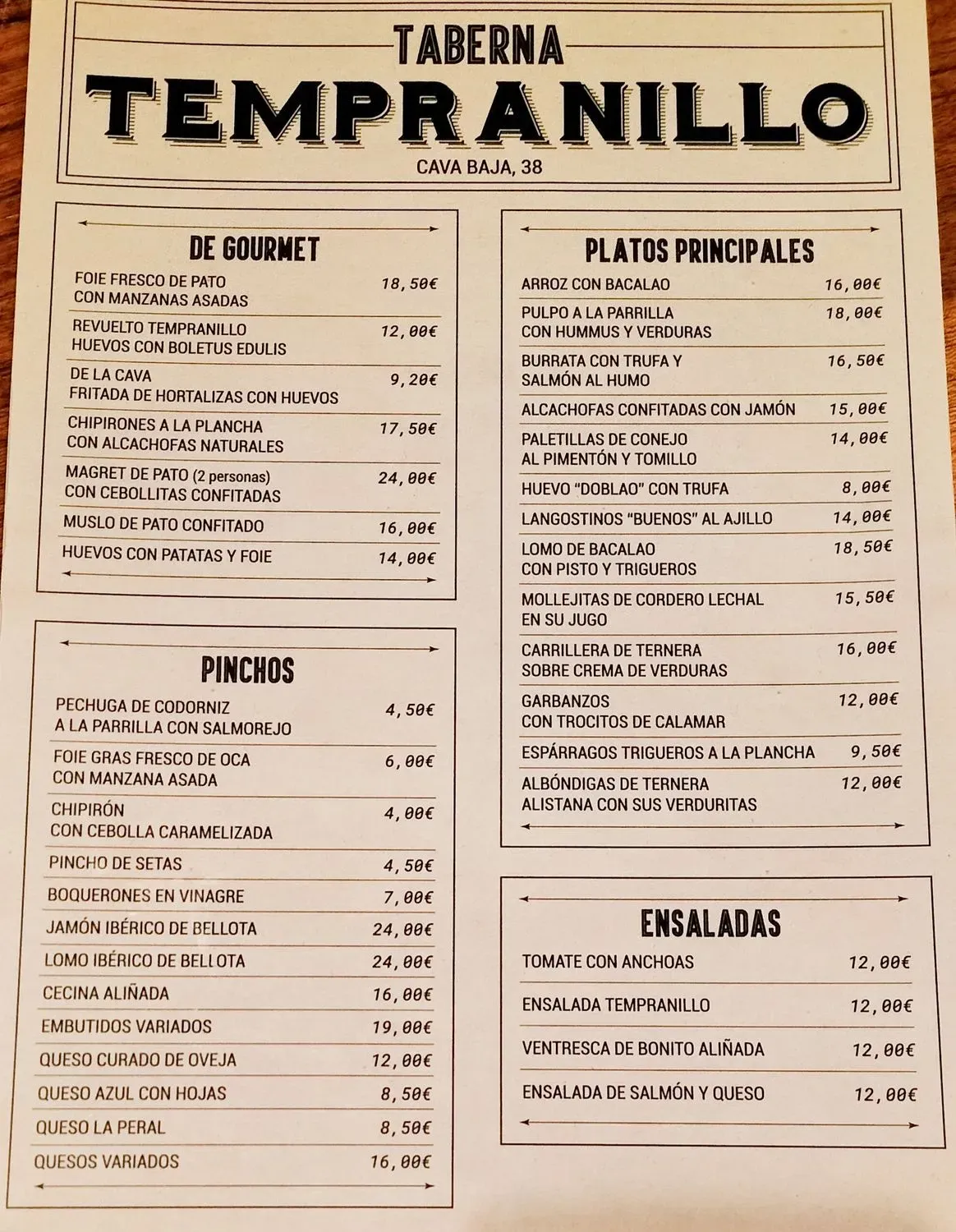 Menu 1