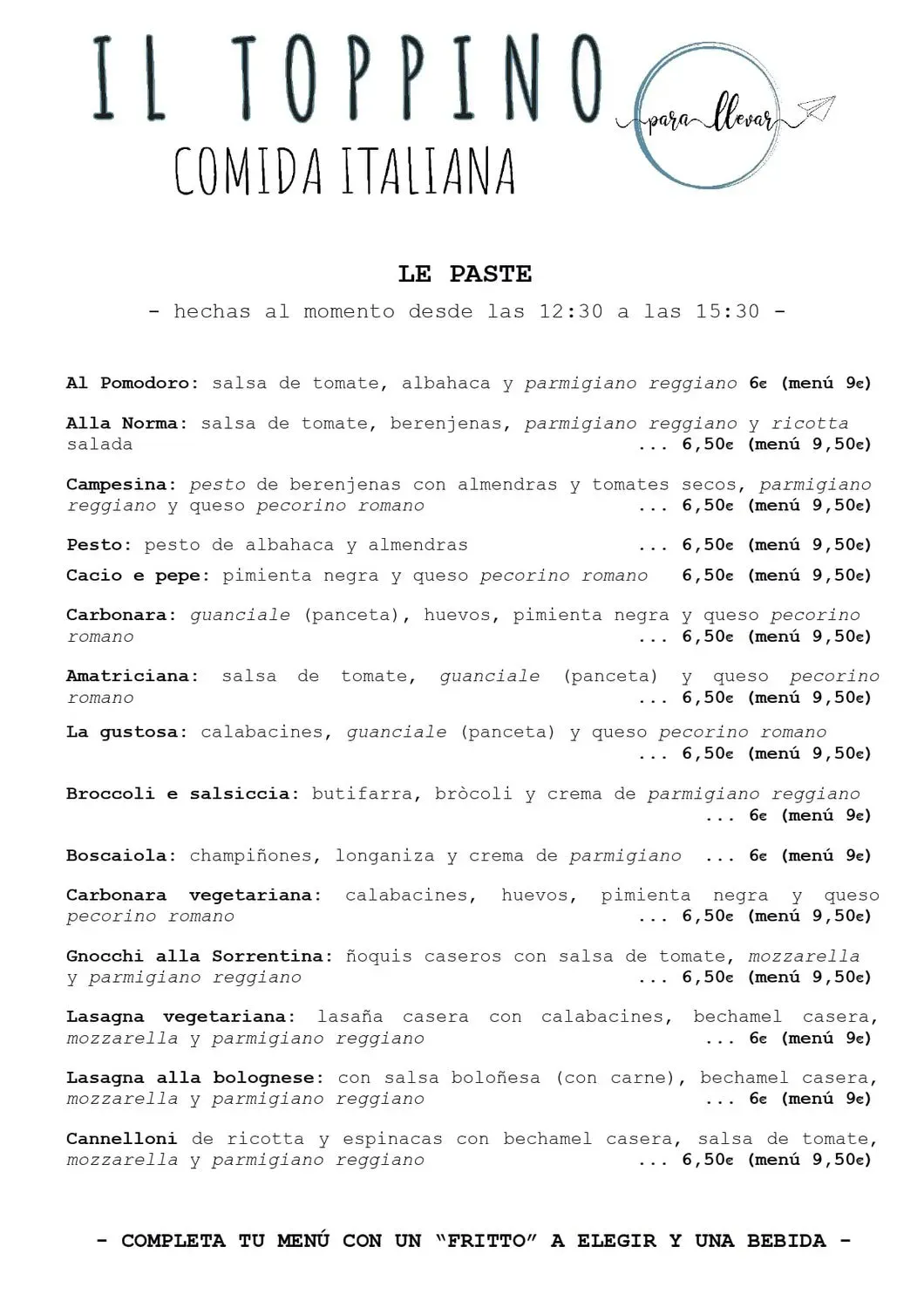 Menu 1