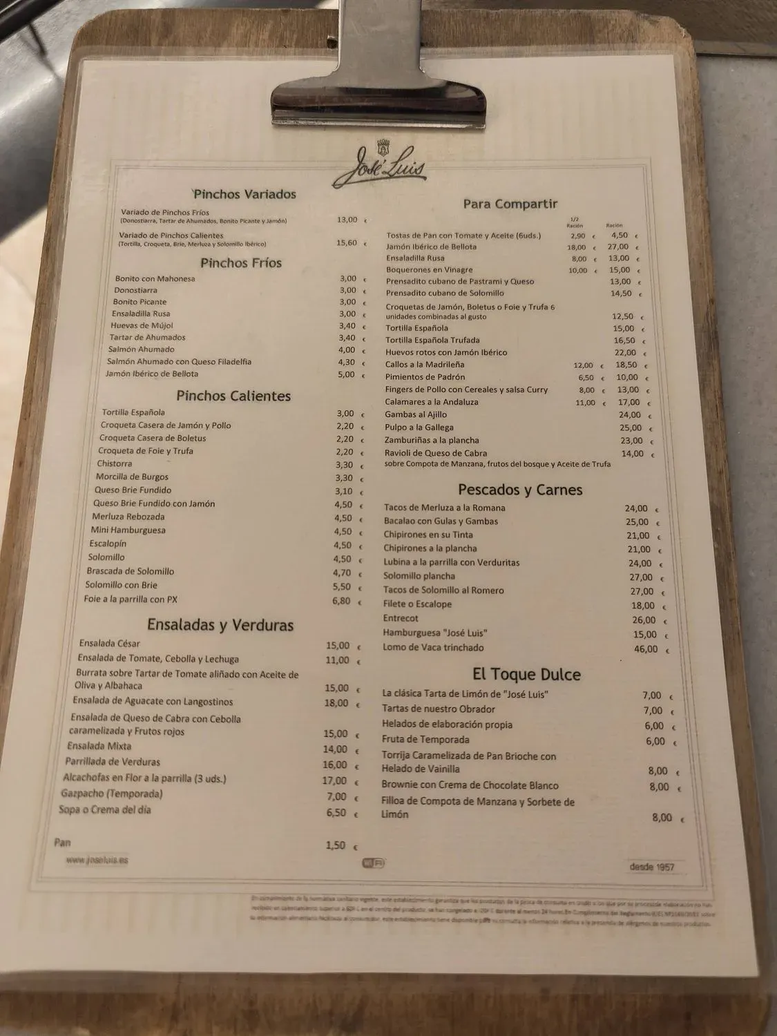 Menu 1