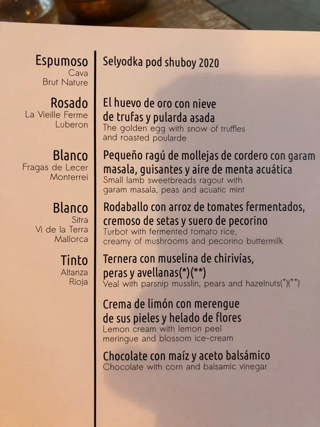 Menu 1