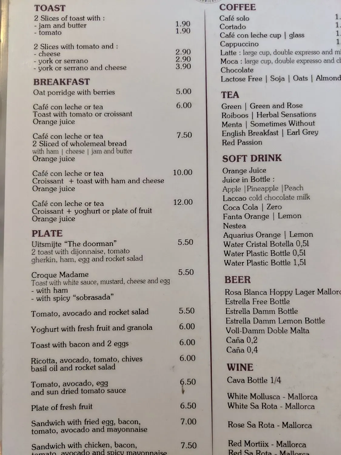 Menu 2