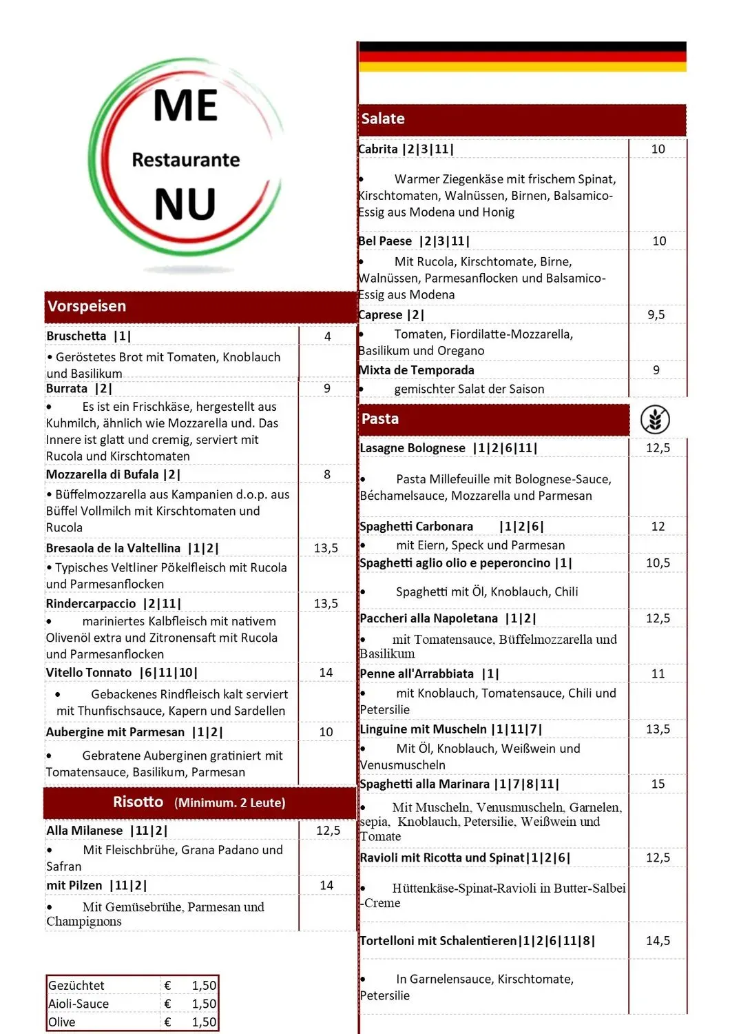 Menu 1