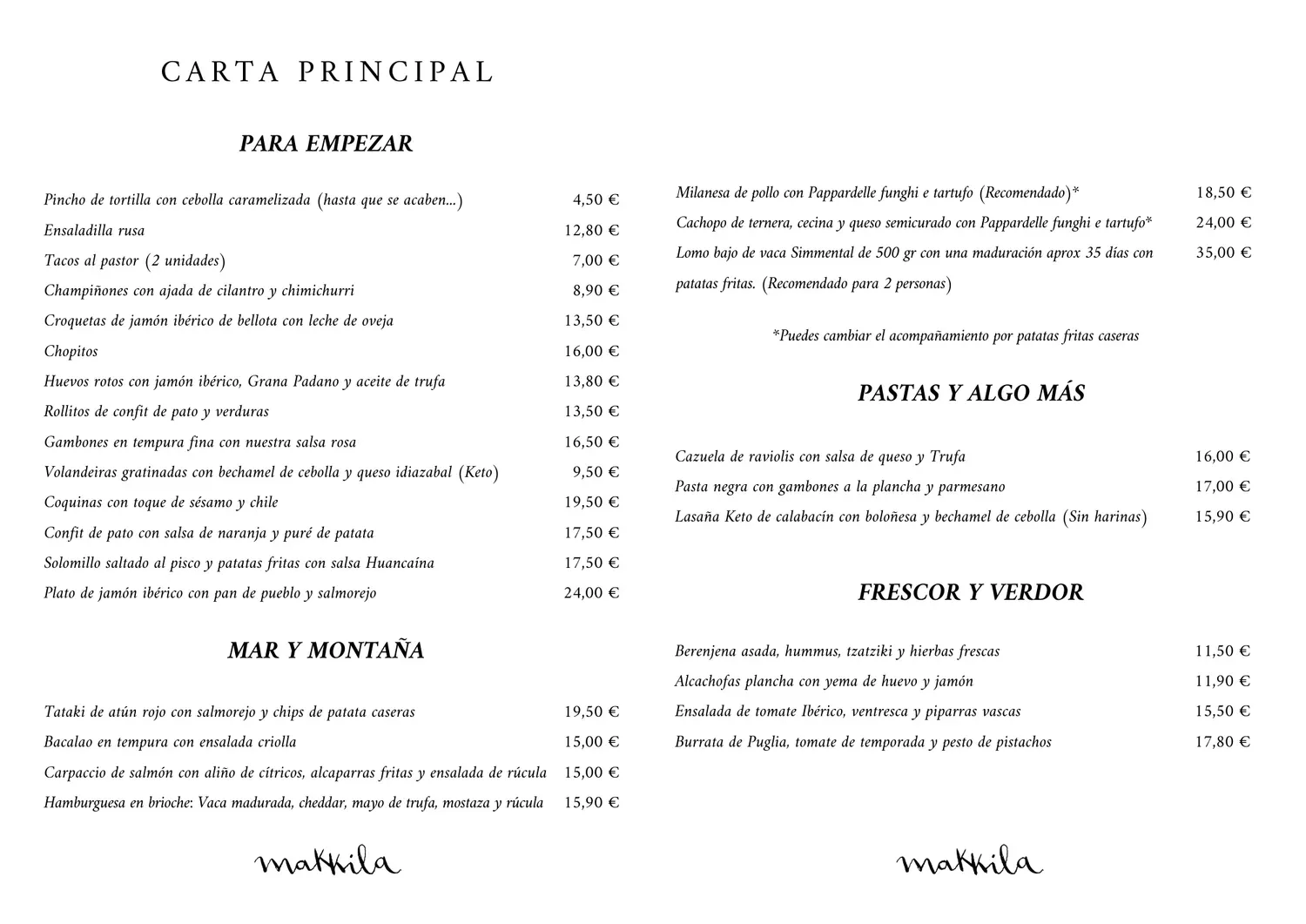 Menu 1