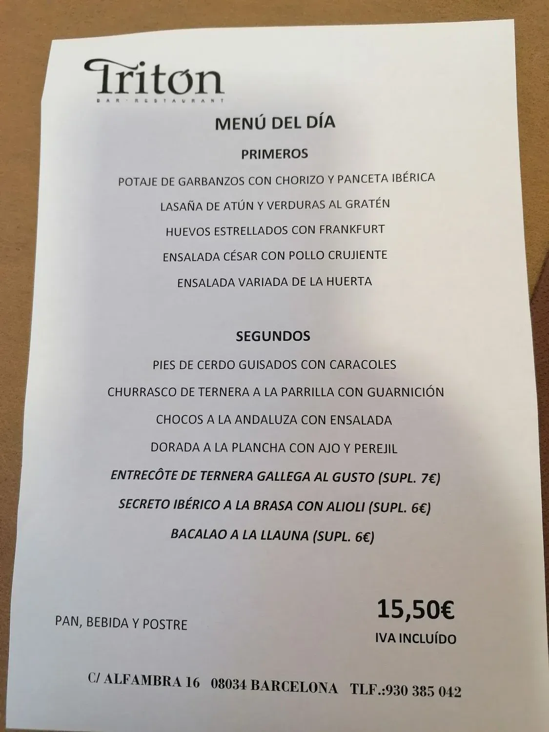 Menu 2