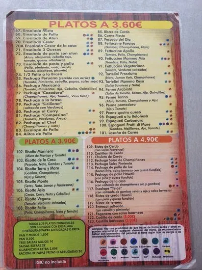 Menu 1