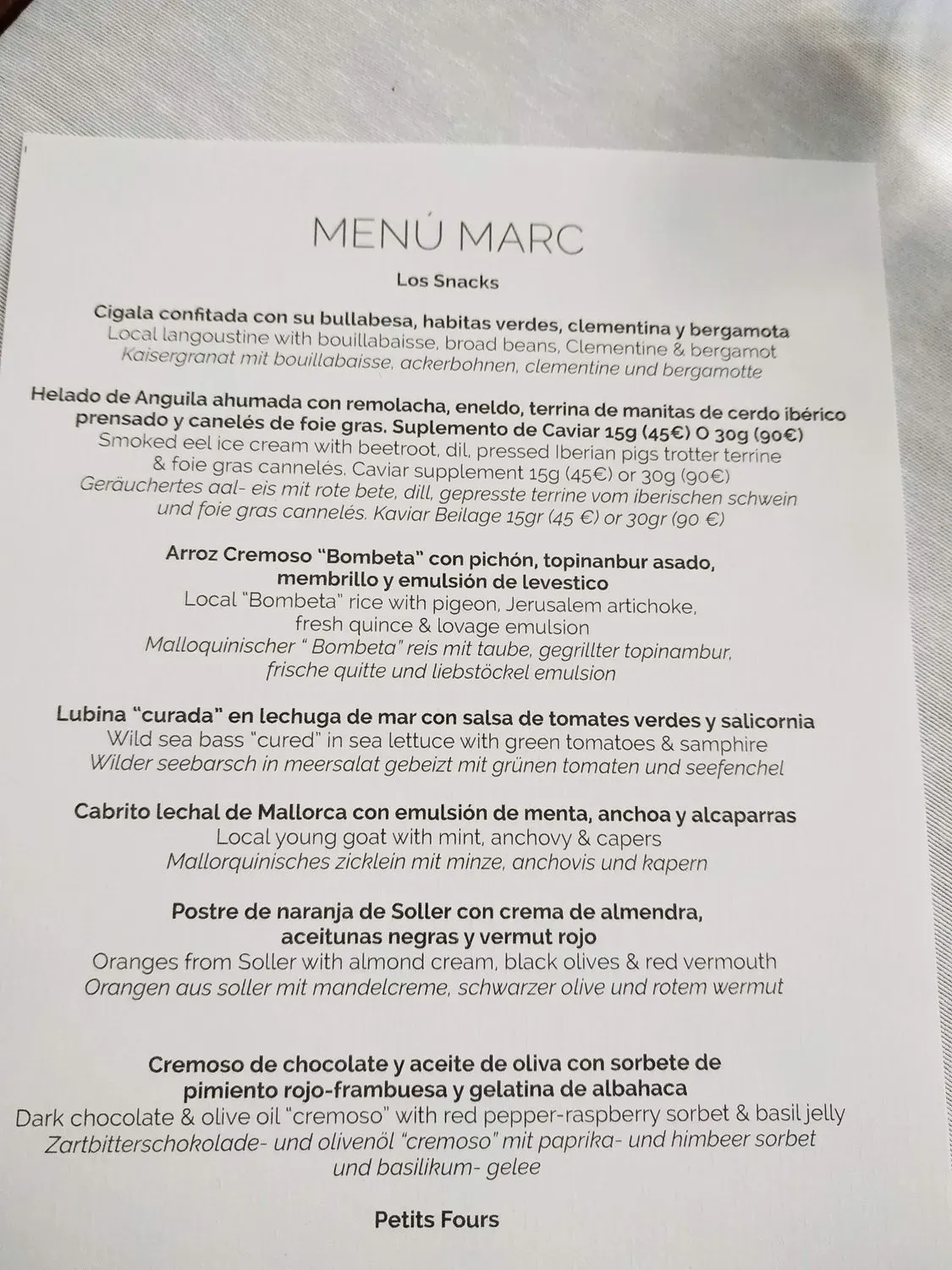 Menu 1